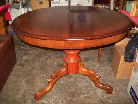 Antiek Biedermeier Ronde Mahonie Tafel Eettafel Circa 1880