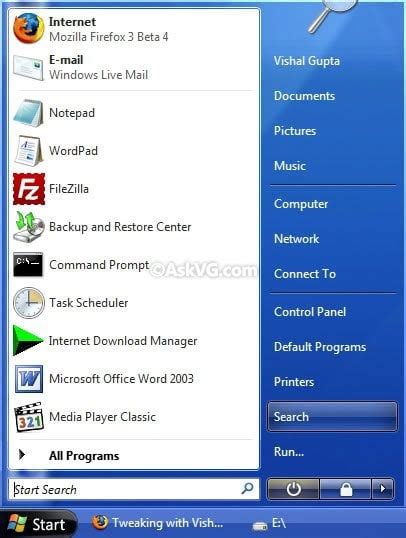 How to Restore Missing Search Option in Windows Vista Start Menu After Installing SP1? – AskVG