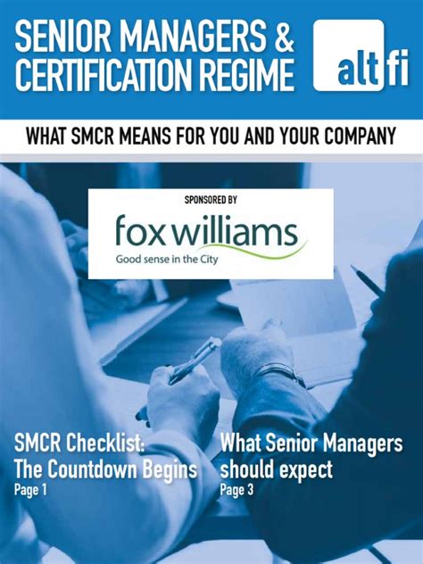 Senior Managers And Certification Regime Altfi