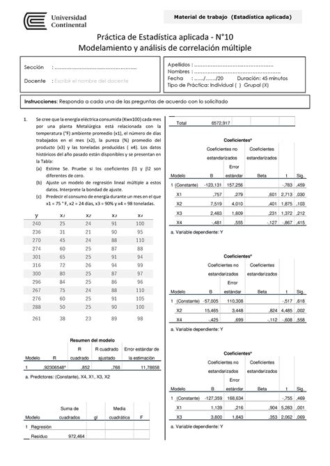 Semana 10 Practica Prctica de EstadÌstica aplicada N