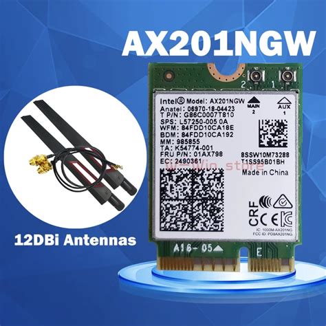 24gbps Wifi 6 Wireless Card For Intel Ax201 Ax201ngw Cnvio 2 Bluetooth 50 Network Wifi Card