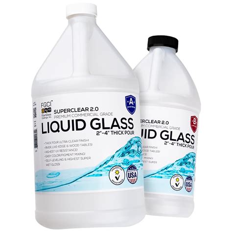 Buy Deep Pour Epoxy Resin Liquid Glass 1 5 Gallon Kit 2 4 Inch Super