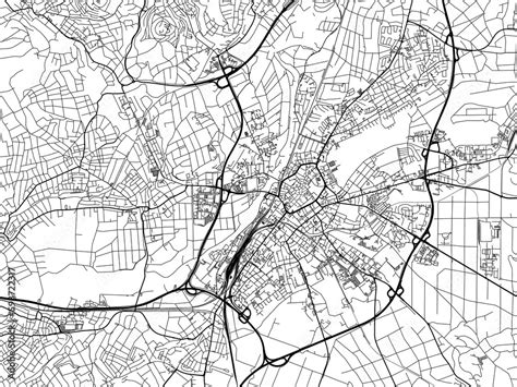 Road map of the city of Giessen in Germany on a transparent background. Stock Illustration ...