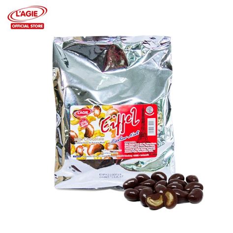 Jual LAGIE Eiffel Cashew Nut Cokelat Isi Kacang Mete REAL CHOC 500gr