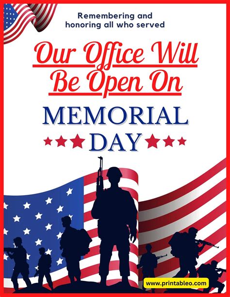 20+ Memorial Day Sign | Printable Open, Closed Signs