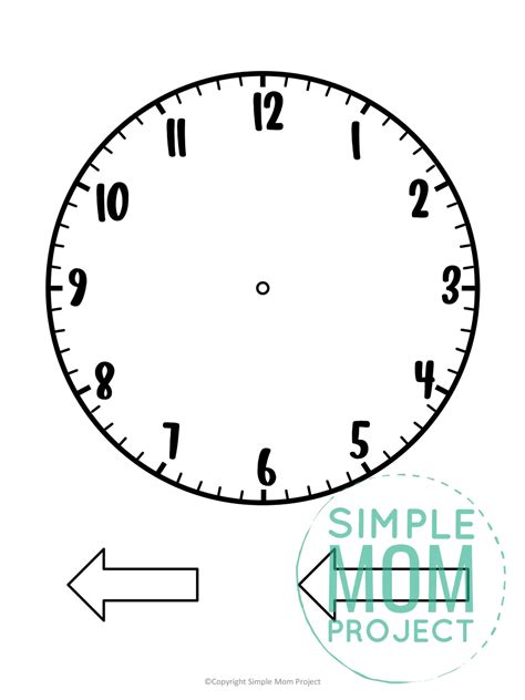 Back To School Templates - Simple Mom Project | Clock printable, Clock ...