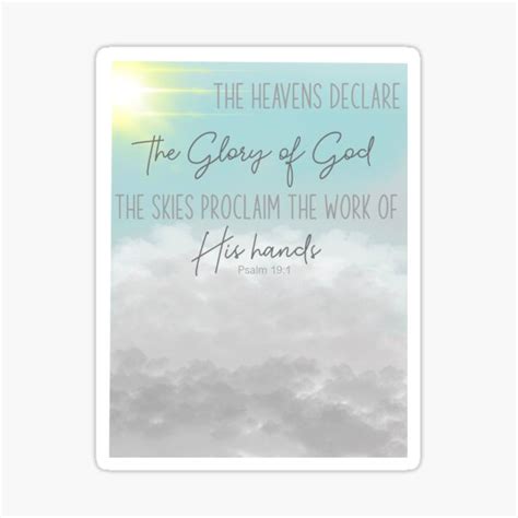 "Psalm 19:1 Verse Bible Art " Sticker for Sale by Mars023 | Redbubble