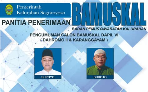 Pengumuman Daftar Calon Bamuskal Capil V VI Dan Keterwakilan