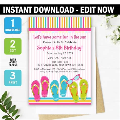 Flip Flop Party Etsy