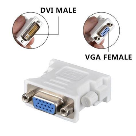 Pins Vga Female To Pin Dvi D Male Adapter Video Converter For