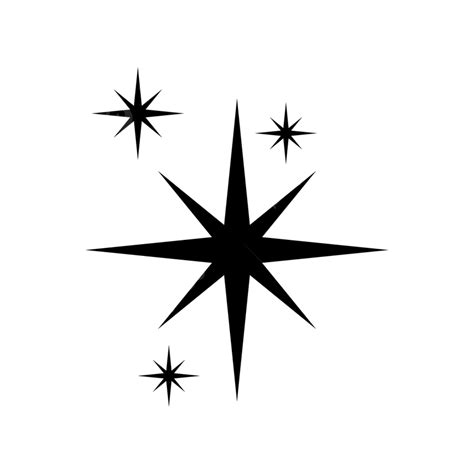 North Star Silhouette Png Images Sparkle North Star Icon Vector Design