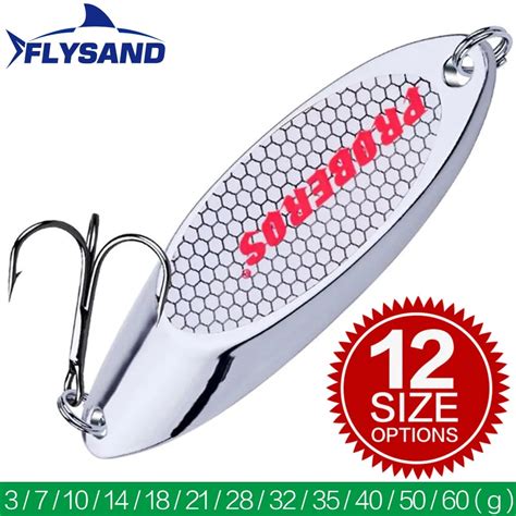 Flysand Se Uelo De Metal Para Pesca Vertical Cuchara De Plata Dura