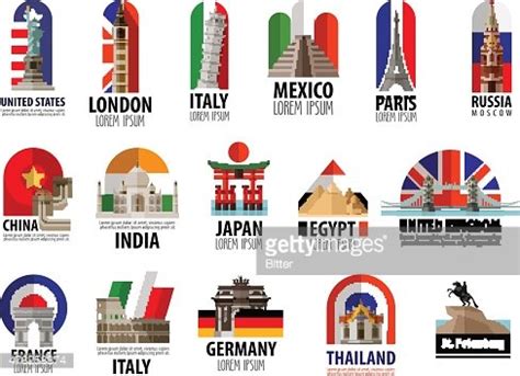 Countries Of The World Vector Logo Design Template. Travel, Journey ...