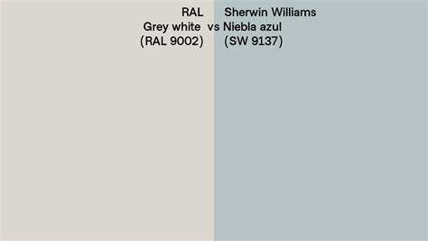 Ral Grey White Ral Vs Sherwin Williams Niebla Azul Sw