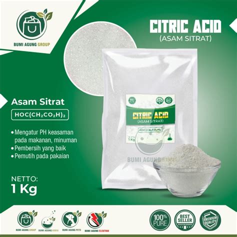 Jual Citric Acid Citrun Sitrun Kg Food Grade Asam Sitrat Kg