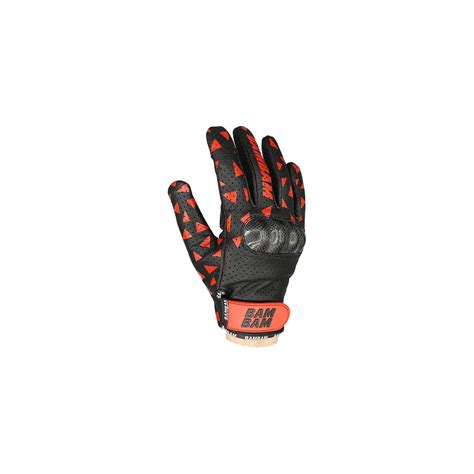 Bambam Longboard Leather Gloves Classic Blackred 6995