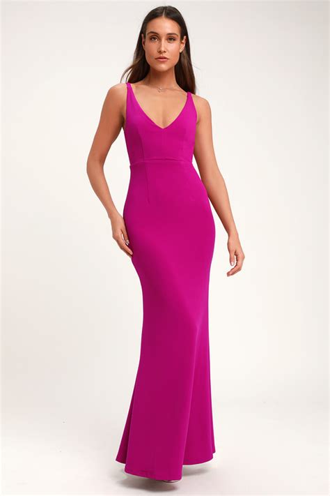 Sexy Magenta Maxi Dress Sleeveless Maxi Dress Mermaid Maxi Lulus