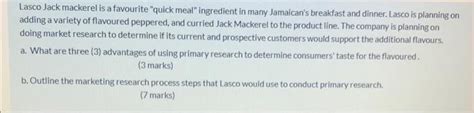 Lasco Jack Mackerel Is A Favourite Quick Meal Chegg