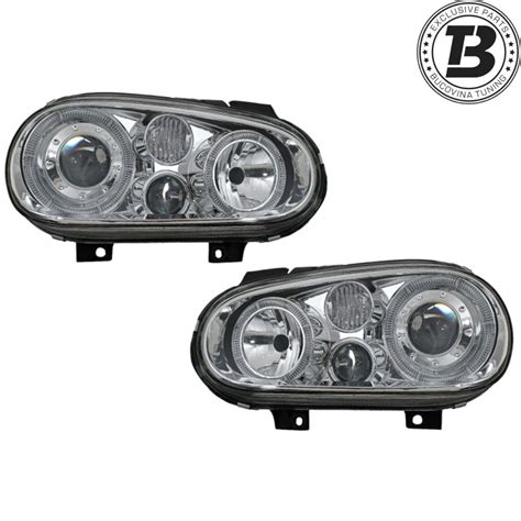 Faruri Angel Eyes Compatibile Cu Vw Golf Bucovina Tuning