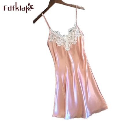 Buy Fdfklak Sexy Sleeveless Short Nightgowns Women