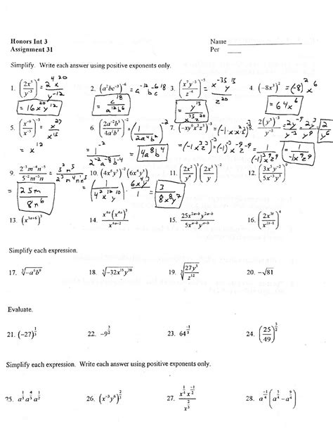 Exponential Functions And Logarithms Worksheet Exponential L