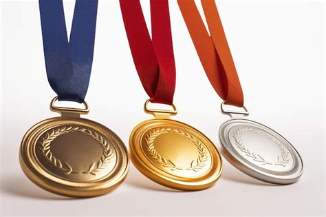 Premium Photo A Row Of Gold Medals With One That Saysi Wonon It