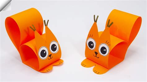 Paper Squirrel Easy Paper Toys YouTube