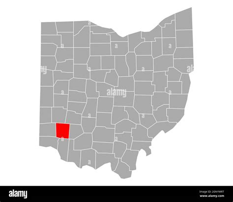 Map of Warren in Ohio Stock Photo - Alamy