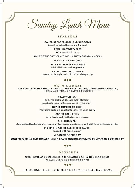 Sunday Menu | Bridgwater | Wild Rocket