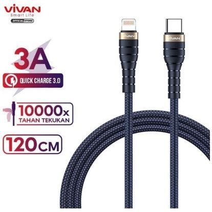 Jual Vivan KCL120 Kabel Data USB Type C To Iphone Lightning Fast