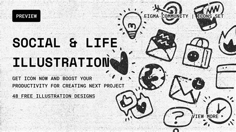 Social And Life Icon Set 48 Free Icons Figma