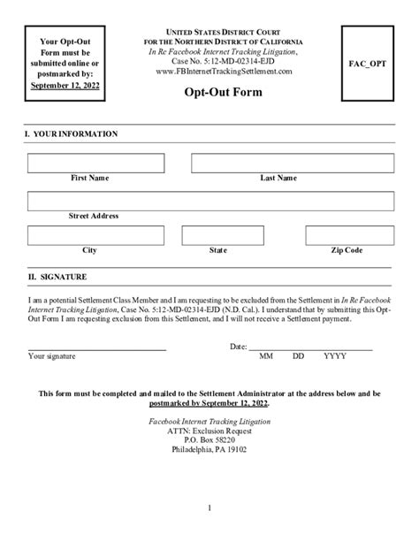 Fillable Online Opt Out Form Aws Fax Email Print Pdffiller