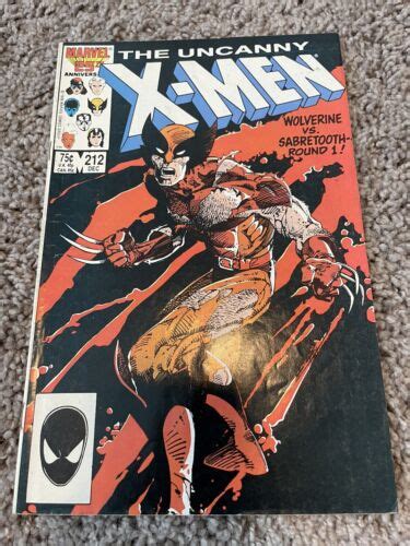 Uncanny X Men 212 Wolverine Vs Sabretooth Marvel 1986 Iconic