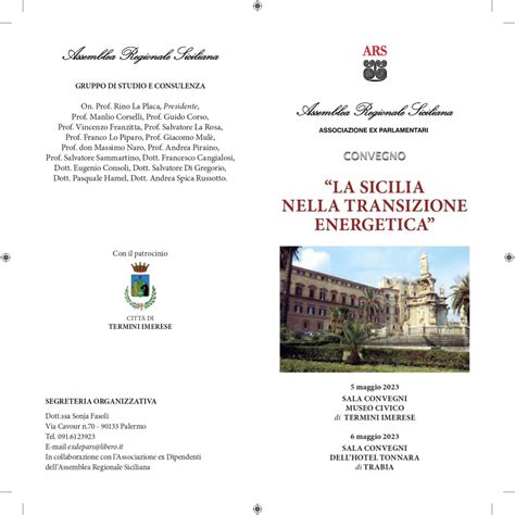 Convegno La Sicilia Nella Transizione Energetica Associazione Ex