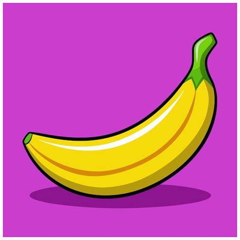 Banana Vector Illustration Isolated On White Background Premium Ai
