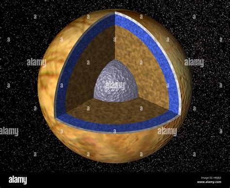 Jupiters Moon Europa Interior Stock Photo Alamy