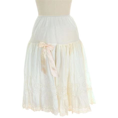 Vintage Can Can Petticoat White Cotton Eyelet 1950s New W Tags Size S