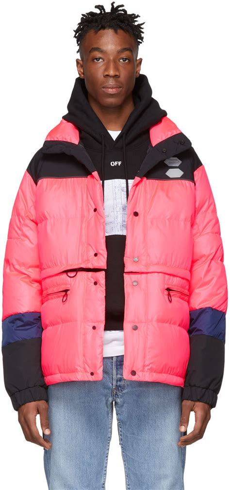 Off White Pink Down Puffer Jacket Ssense 대한민국