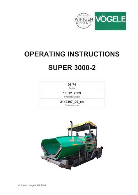 V Gele Super Tracked Paver Pdf Operation And Maintenance