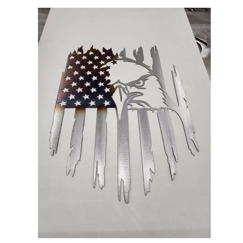 Bald Eagle USA American Flag Metal Art Etsy