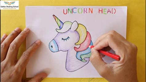 How To Draw A Unicorn Head Step By Step For Beginners Youtube