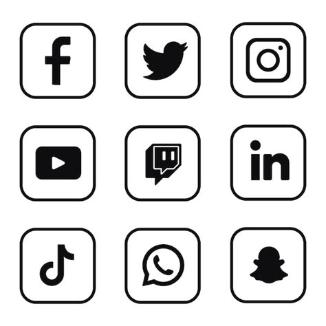 Black And White Facebook Icon Vectors And Illustrations For Free Download