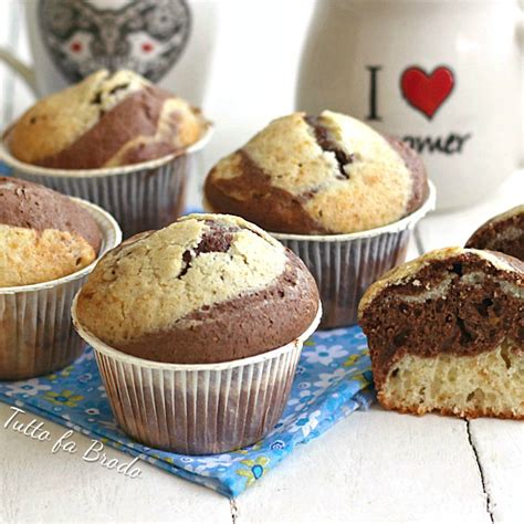 Muffin Allo Yogurt Bicolore Mini Tortine Soffici Tutto Fa Brodo In Cucina