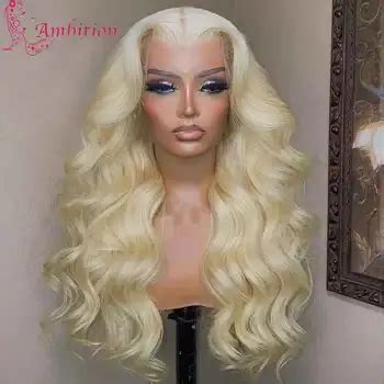 Blonde X Glueless Lace Front Wigs Preplucked High Heat Synthetic Fiber Full Thick Blonde
