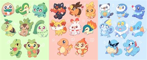 Pokemon Grass Fire And Water Starters Whos Your Favorite Art By Me