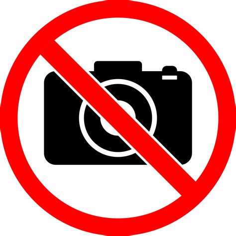 No Camera Allowed No Video No Photo Prohibition Sign Symbol Icon