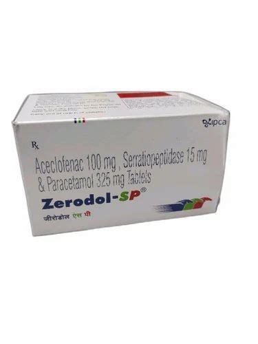 Aceclofenac Serratiopeptidase Paracetamol Zerodol Sp Tablets Strength