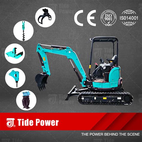 Tide Zero Tail Swing Mini Excavator Perkins Or Yanmar Engine Easy Use