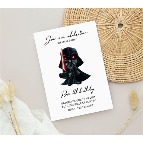 Editable Star Wars Invitation Printable Star Wars Birthday Invite