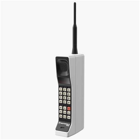 Motorola Dynatac 8000x Vintage Mobile Phone 3d Model 34 3ds Blend